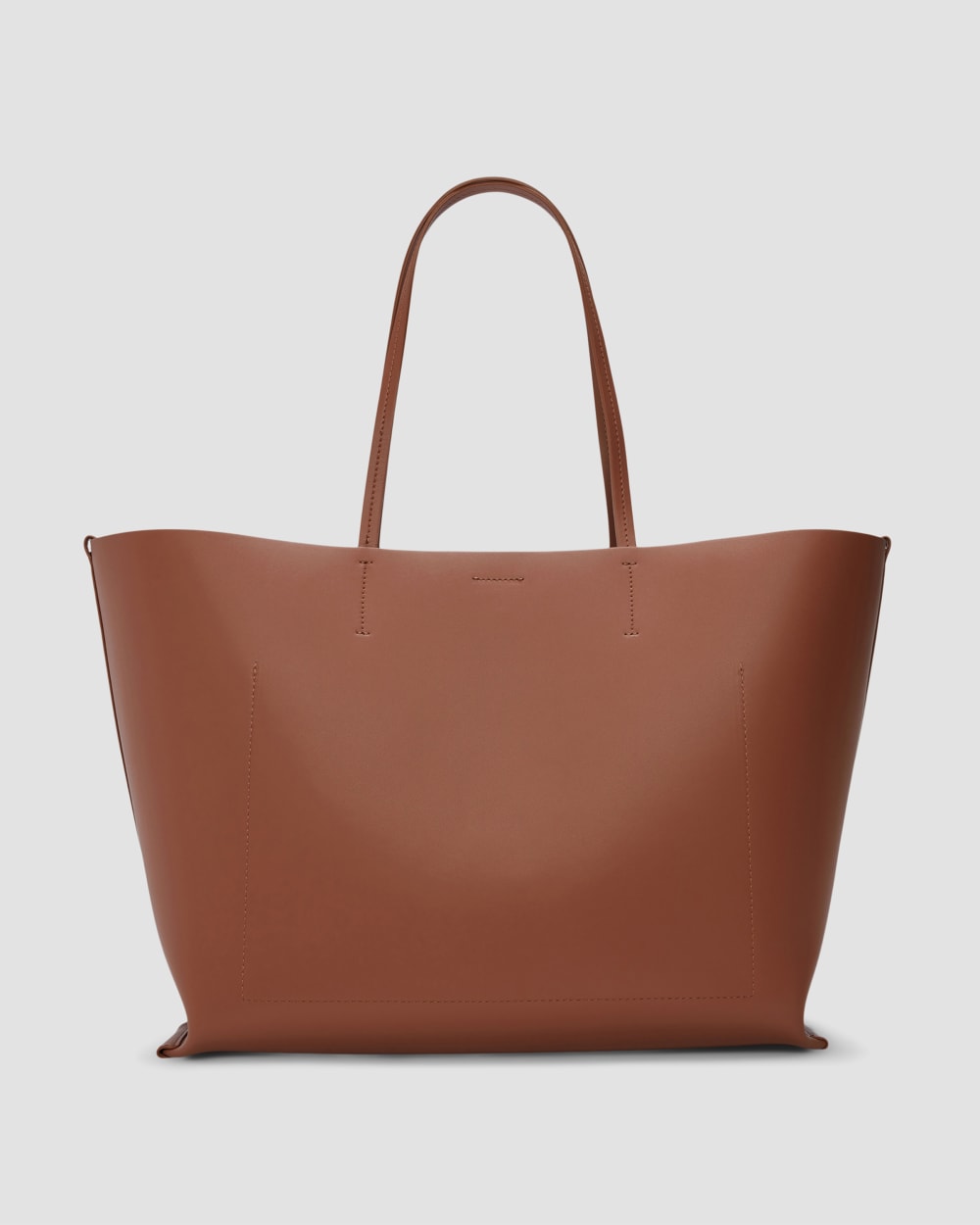 The Luxe Italian Leather Tote | Cognac - Image 6