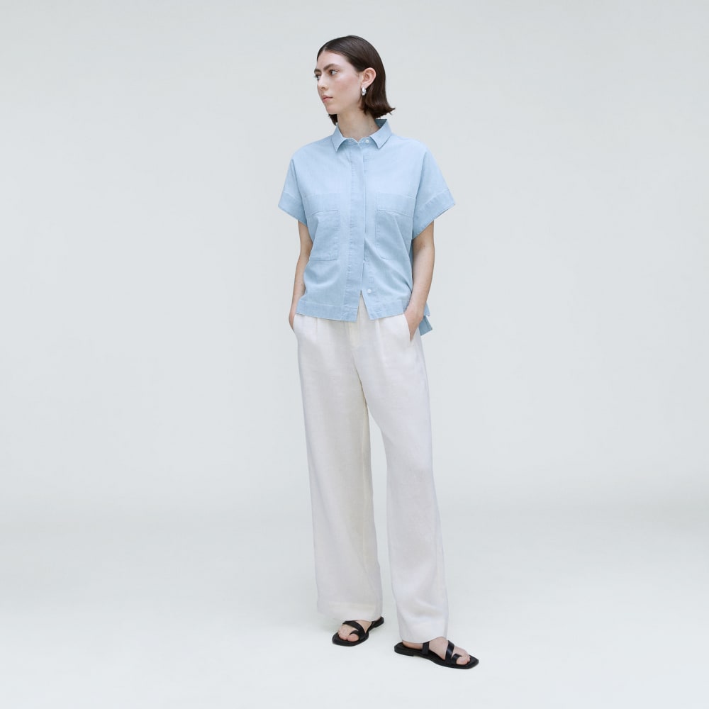 The Short-Sleeve Box Shirt | Icy Blue - Image 6