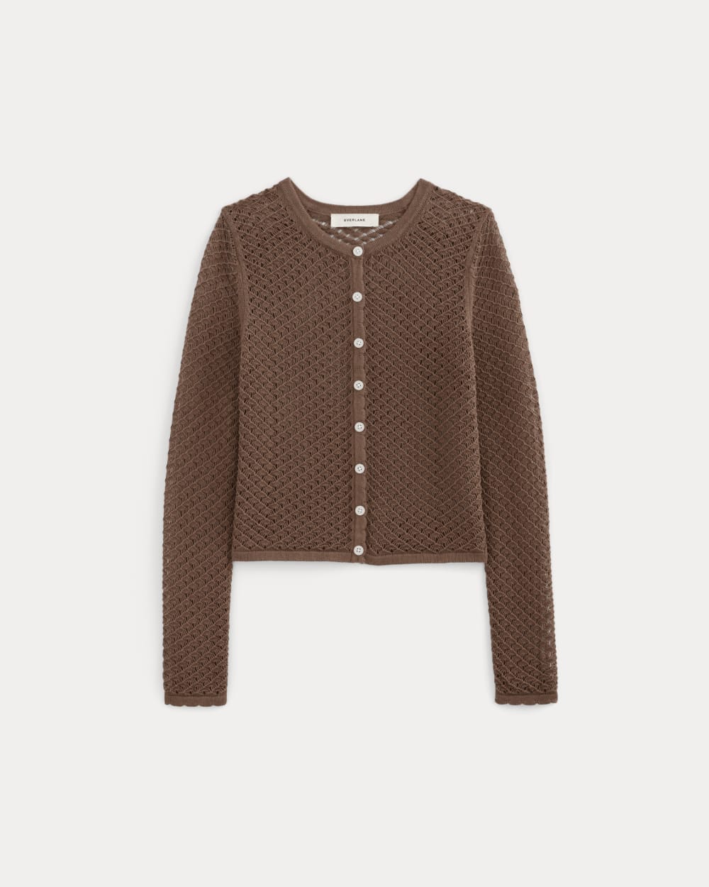 The Lace Knit Cardigan | Mocha - Image 2