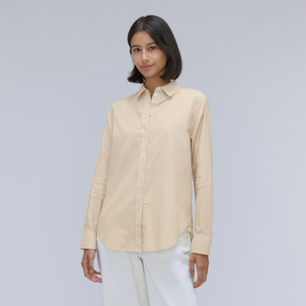 The Must-Have Shirt in Silky Cotton | Golden Palm / White - Image 5