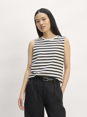 The Mariner Tank | Bone / Black