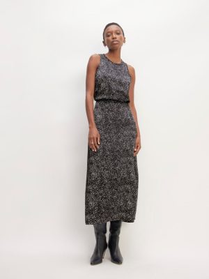 The Hammered Satin Slip Skirt | Black Moonsplatter