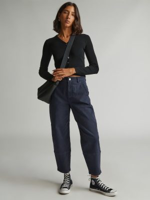 The Utility Barrel Pant | Navy | Regular