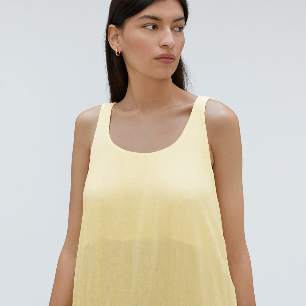 The Naia? Ripple Tank Dress | Pastel Yellow - Image 4