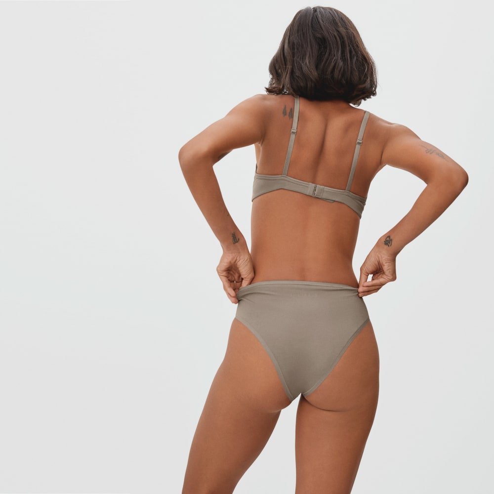 The Cotton High-Rise Bikini | Burnt Sugar - Image 3