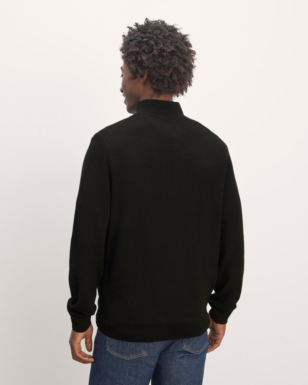 The Quarter-Zip in Cashmere | Black - Image 6
