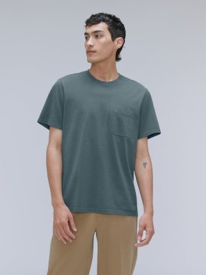 The Organic Cotton Pocket Tee | Greyish Blue