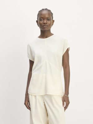 The Drape Top in Butterlite | Bone