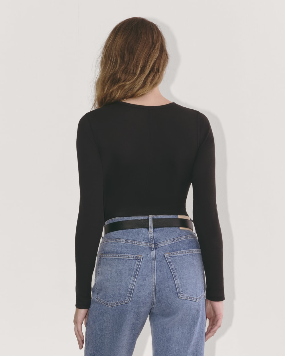 The Luxe Rib Long-Sleeve Crew | Black - Image 5