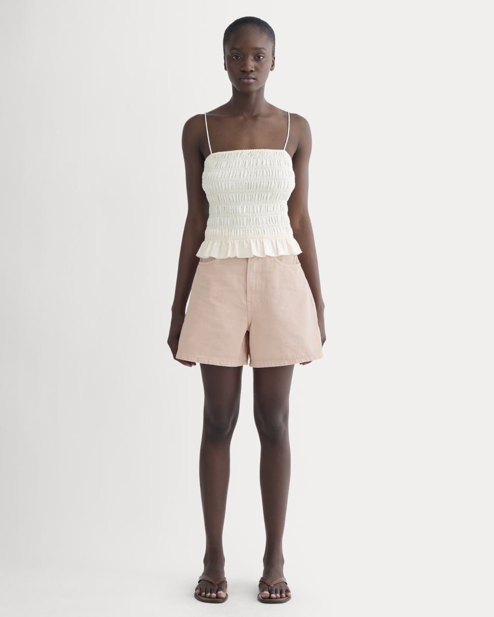 The A-Line Denim Short | Garment-Dyed Pink