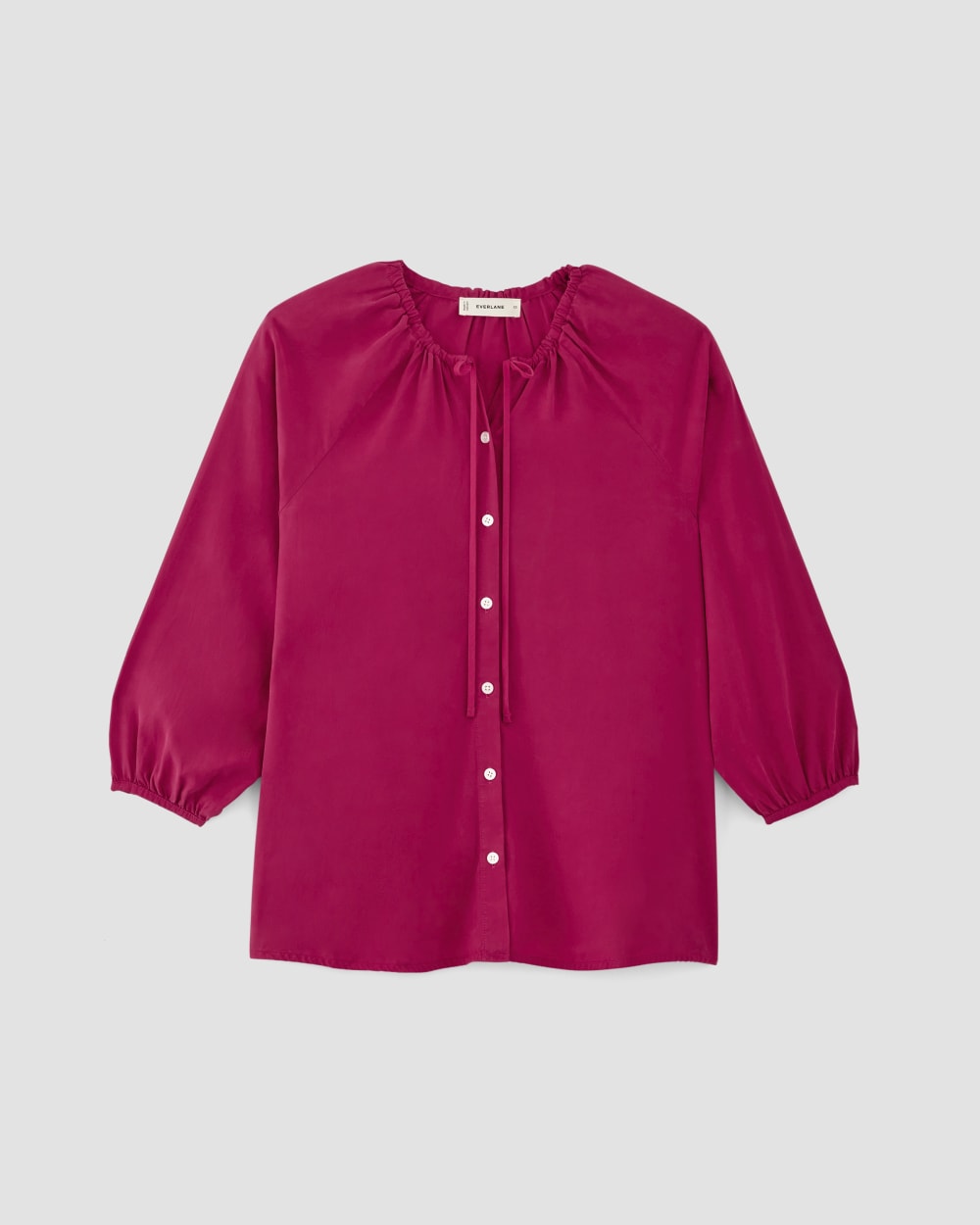 The Gathered Shirt in Butterlite | Red Currant - Image 2