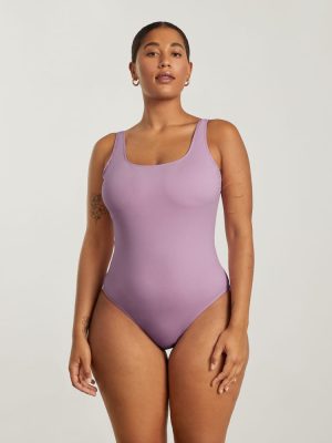 The Square-Neck One-Piece | Lilac