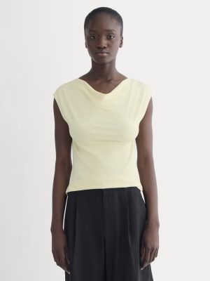 The Draped Top in Butterknit | Light Yellow