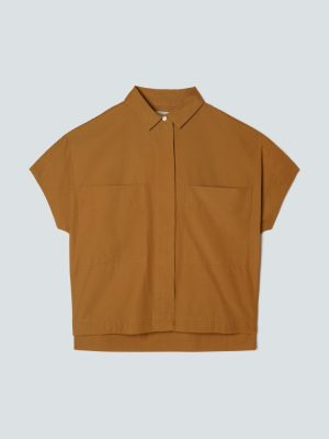 The Short-Sleeve Box Shirt | Tawny Brown