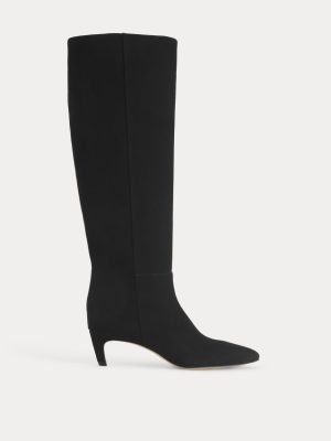 Studio Knee-High Boot | Black Suede
