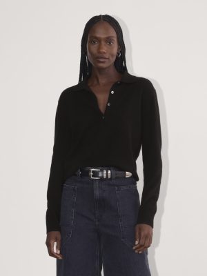 The Classic Polo in Cashmere | Black