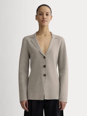 The Knit Blazer | Light Heathered Grey