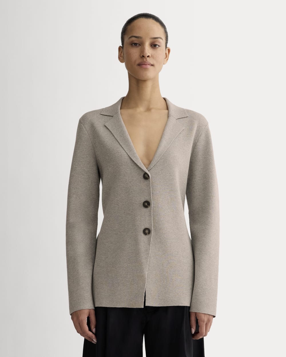 The Knit Blazer | Light Heathered Grey