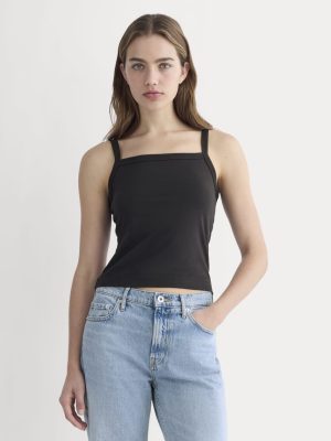 The Essential Square-Neck Tank | Black