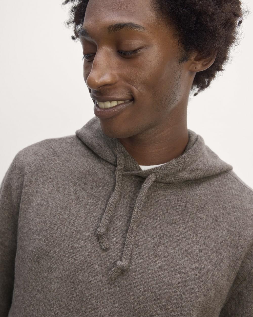 The Felted Merino Hoodie | Taupe Melange - Image 4