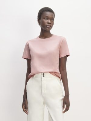 The Box-Cut Tee in Essential Cotton | Rose Pink | No Pocket