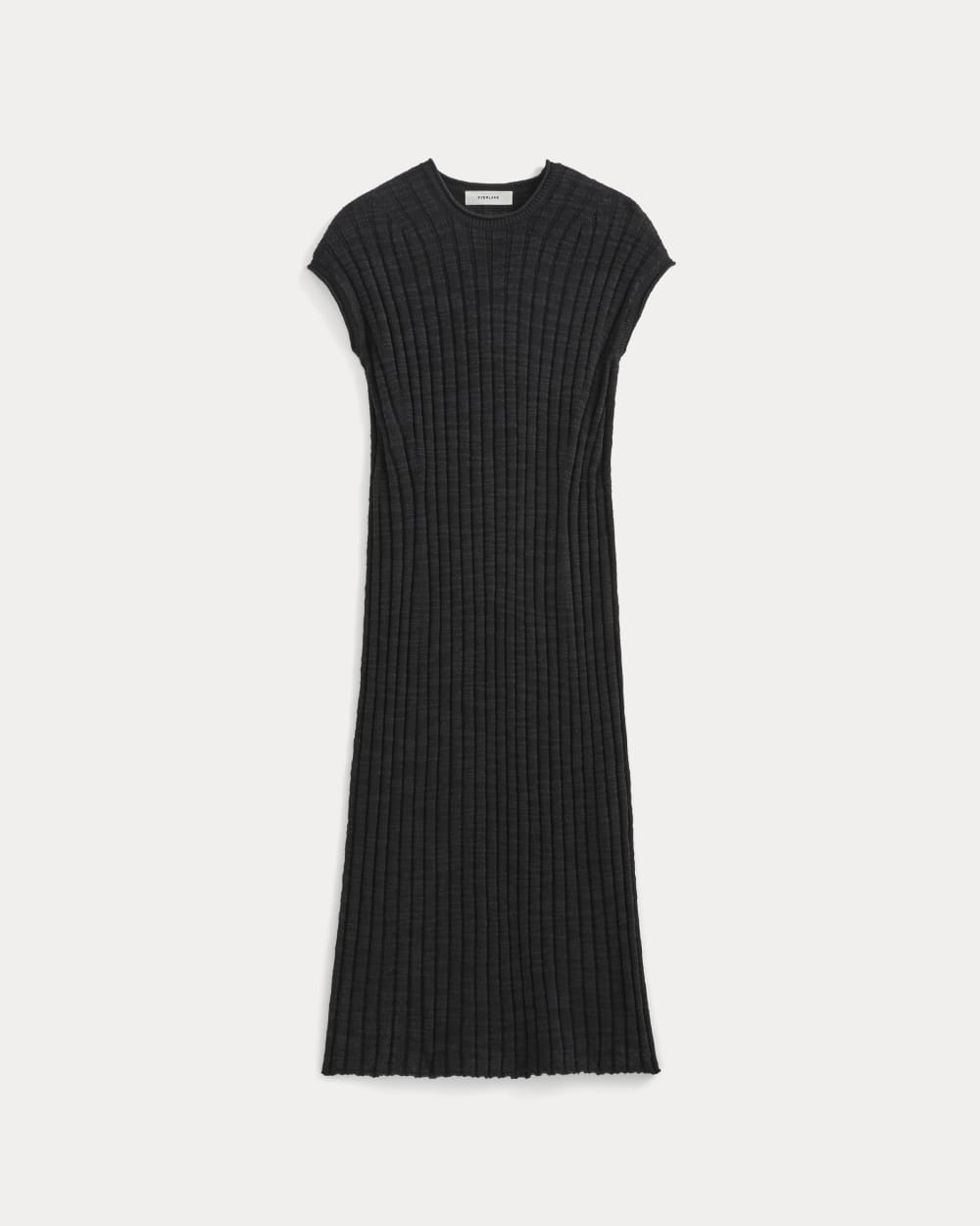 The Column Dress in Cotton Linen | Black - Image 2