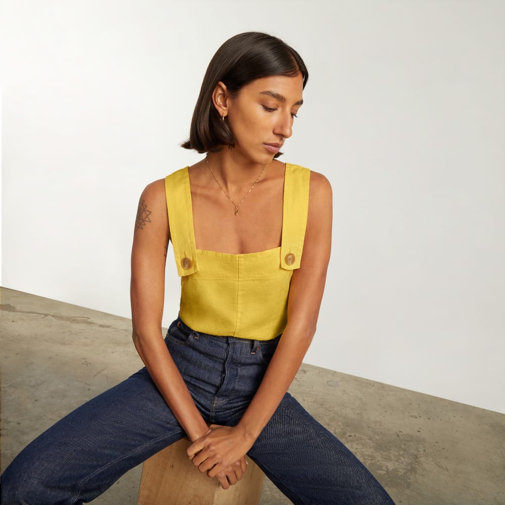 The Apron Linen Tank | Super Lemon - Image 6
