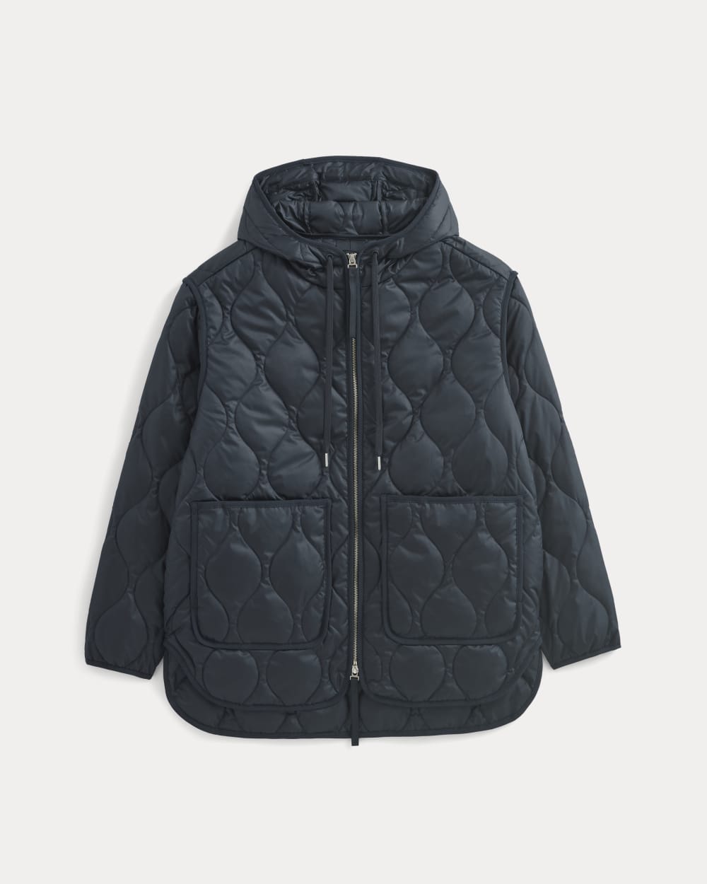 ReNew Quilted Hooded Liner | Navy - Image 2