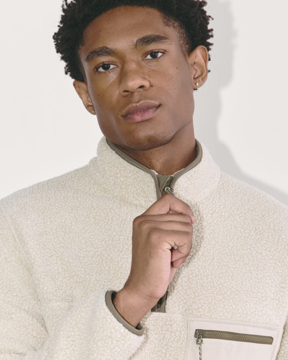 The Teddy Quarter-Zip Fleece | Heathered Oat - Image 4