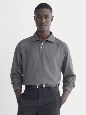 Startup Raglan Polo | Black Chambray