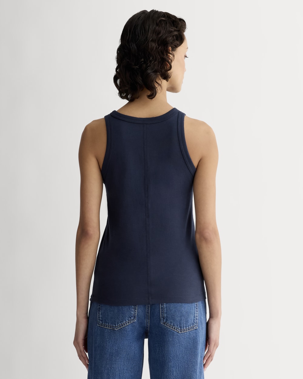 The Tank in Essential Cotton | Navy - Image 4