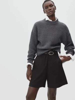 The Texture Cotton Crew | Heathered Charcoal