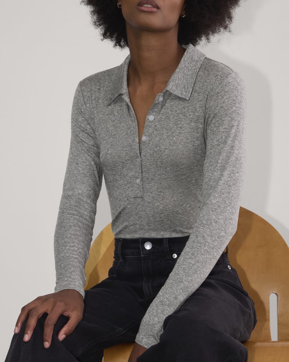 The Henley in Butterluxe | Heather Charcoal - Image 4