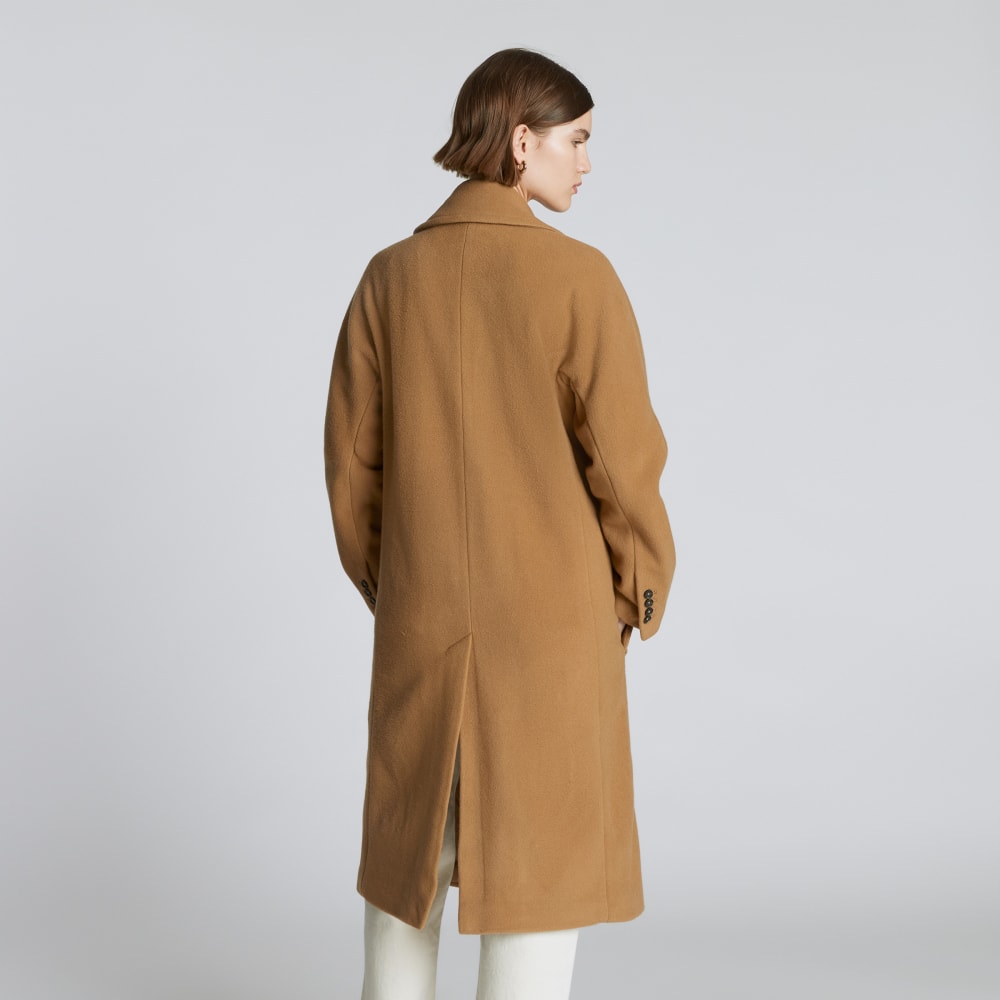 The Italian ReWool? Long Peacoat | Camel - Image 3