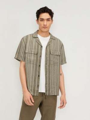 The Resort Shirt in Linen | Seagrass / Kalamata