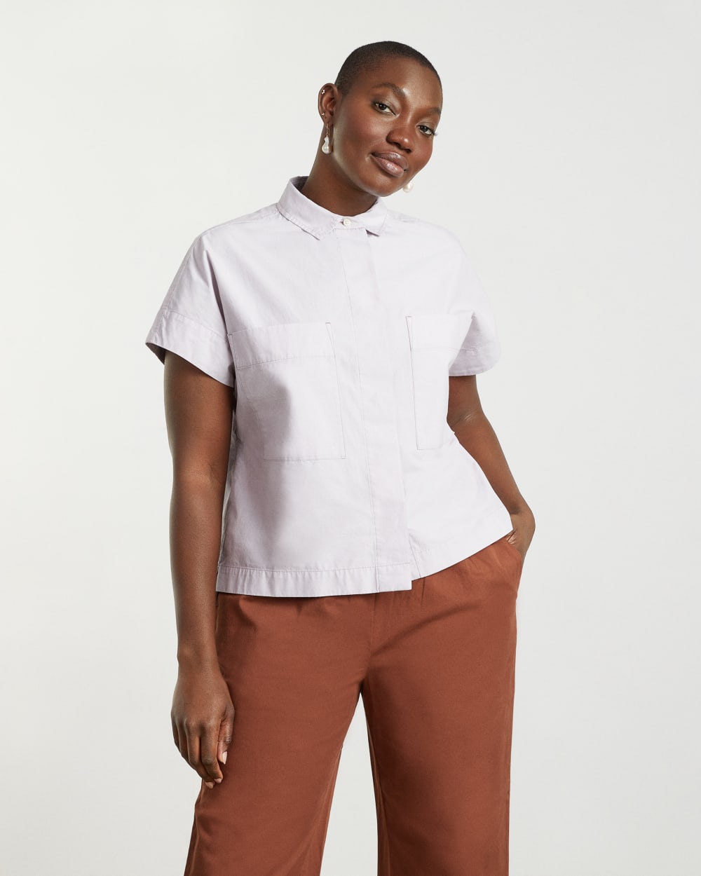 The Short-Sleeve Box Shirt | Dusty Lavender - Image 3