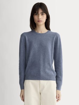 The Classic Crew in Cashmere | Denim Blue
