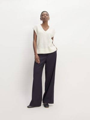 The Italian Wool Way-High® Drape Pant | Navy