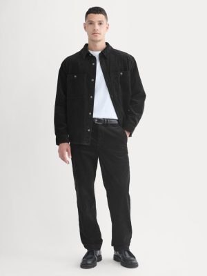 Wide Wale Corduroy Trouser | Black