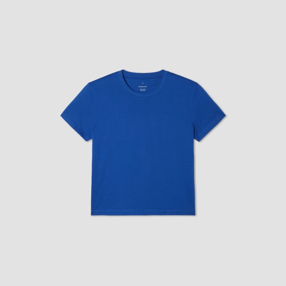 The Box-Cut Tee in Essential Cotton | Mazarine Blue | No Pocket - Image 2