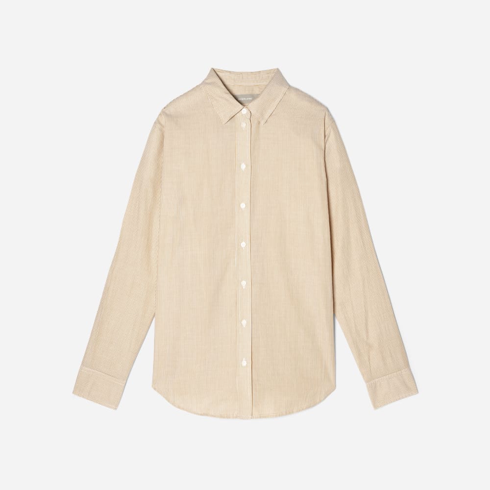 The Must-Have Shirt in Silky Cotton | Golden Palm / White - Image 2