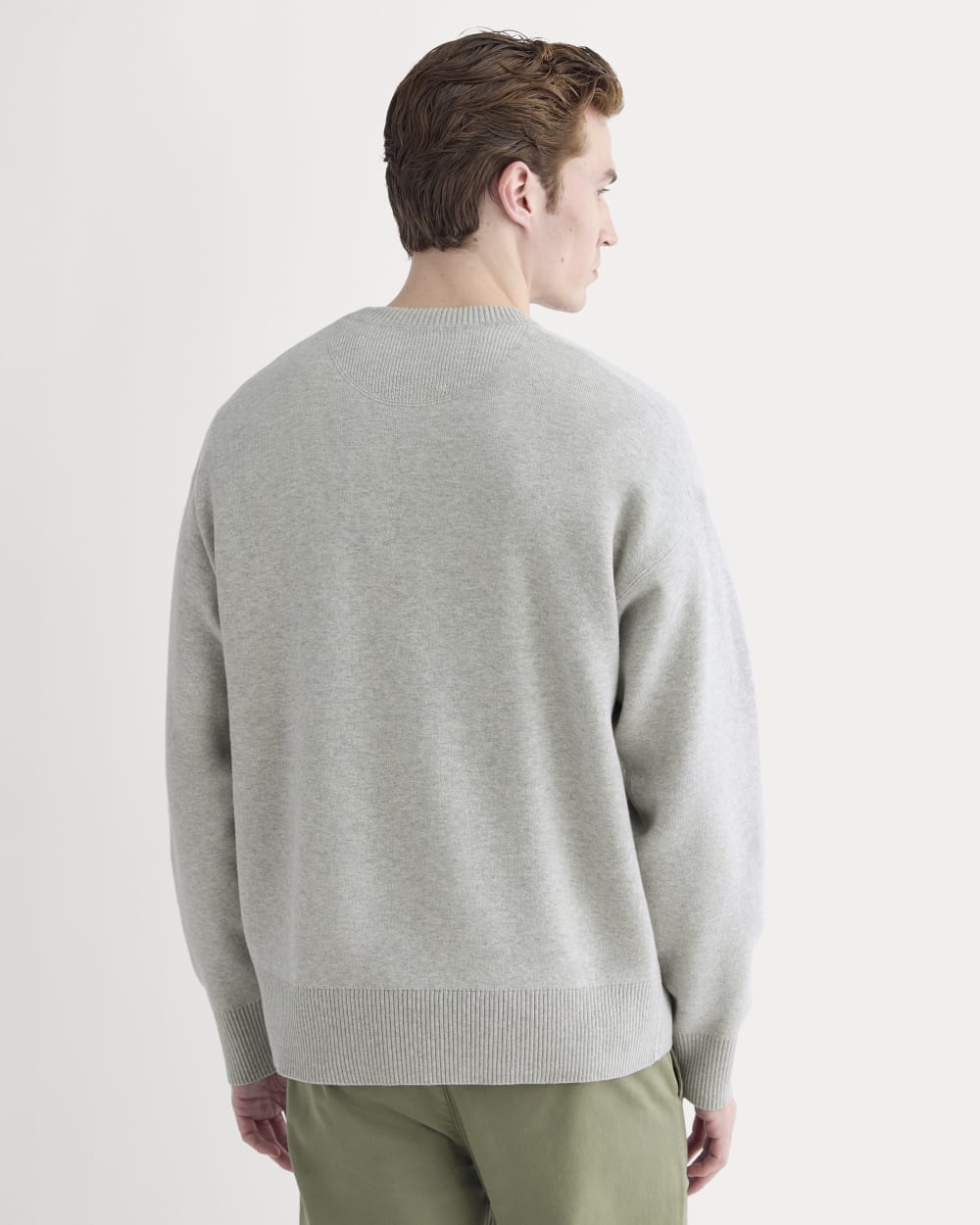 Luxe Merino Double-Knit Sweater | Heathered Grey - Image 5