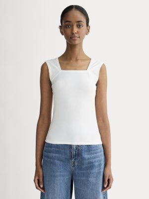The Form Square-Neck Tank | White
