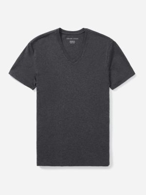 The Organic Cotton V-Neck Tee | Heather Charcoal
