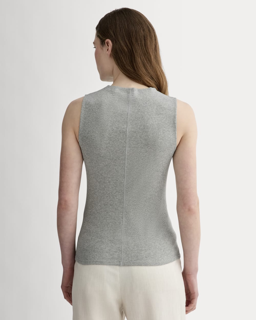 The Luxe Rib Funnel-Neck Tank | Heathered Grey - Image 5