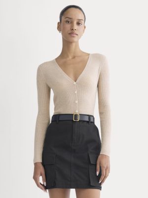 The Cardigan in Ultrasoft Merino | Pale Blush