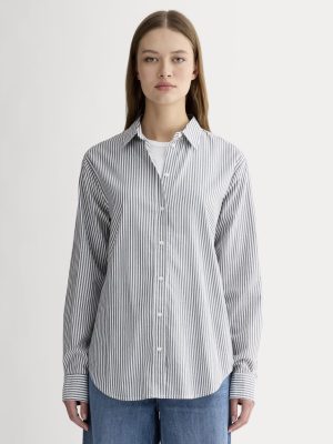 The Must-Have Shirt in Silky Cotton |  Grey / White