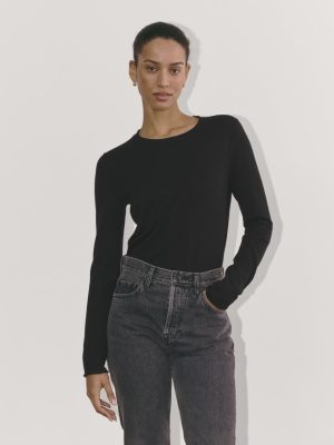 The Crew in Cotton Cashmere | Black