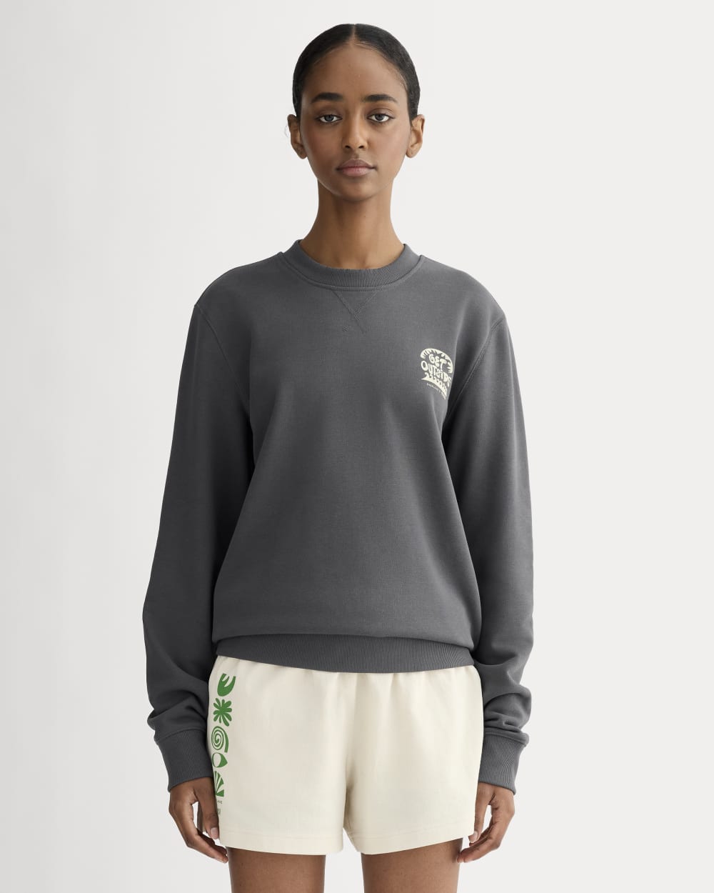 The Everlane x Parks Project French Terry Crew | Forged Iron / Natural - Image 6