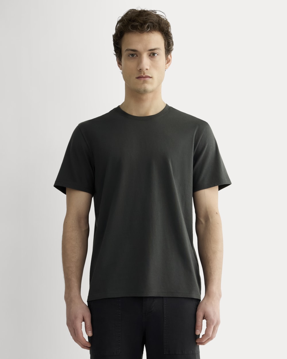 The Essential Organic Crew | Washed Black